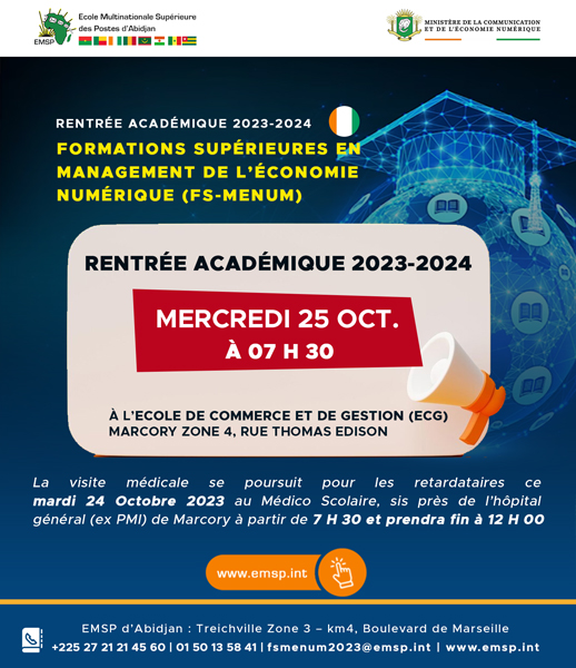 Rentrée académique FSMENUM 2023-2023