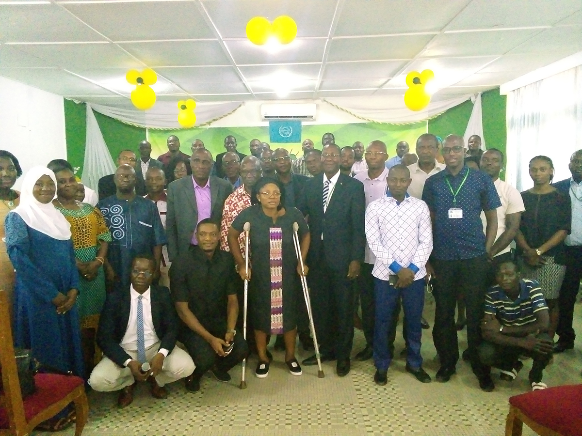 Photo du personnel de l'EMSP lors de la présentation des voeux 2020